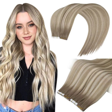 balayge virgin tape in hair extensions 