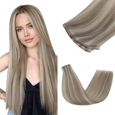 virgin genius weft highlight dirty bloned with platinum blonde