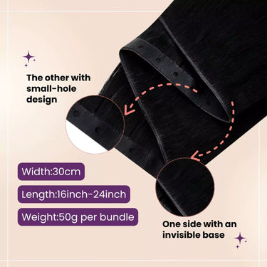 invisible hole weft butterfly weft extensions