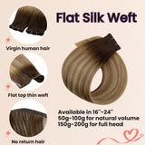flat silk weft seamless weft hair extensions