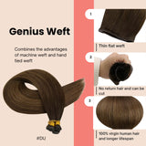 virgin human hair bundles genius weft hair
