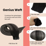 virgin human hair hybrid weft