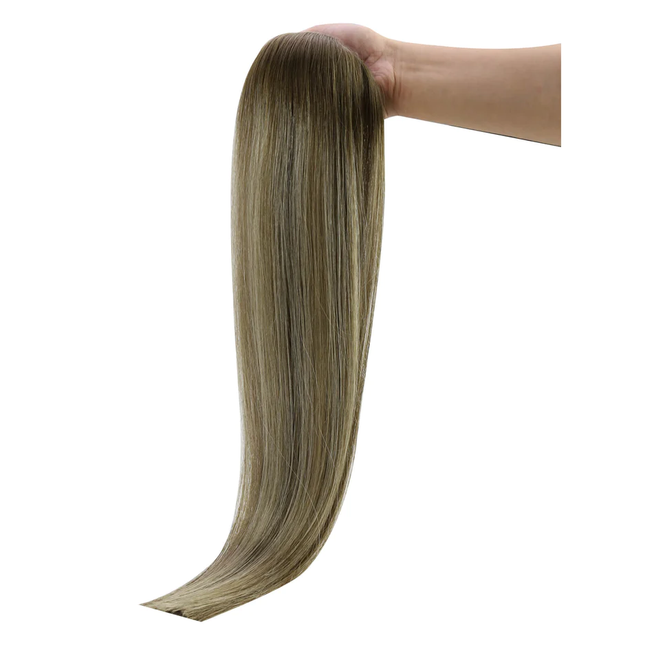 [Virgin Hair] Ruban adhésif double face en vrais cheveux Balayage Brown With Blonde #4/27/4 | LaaVoo 