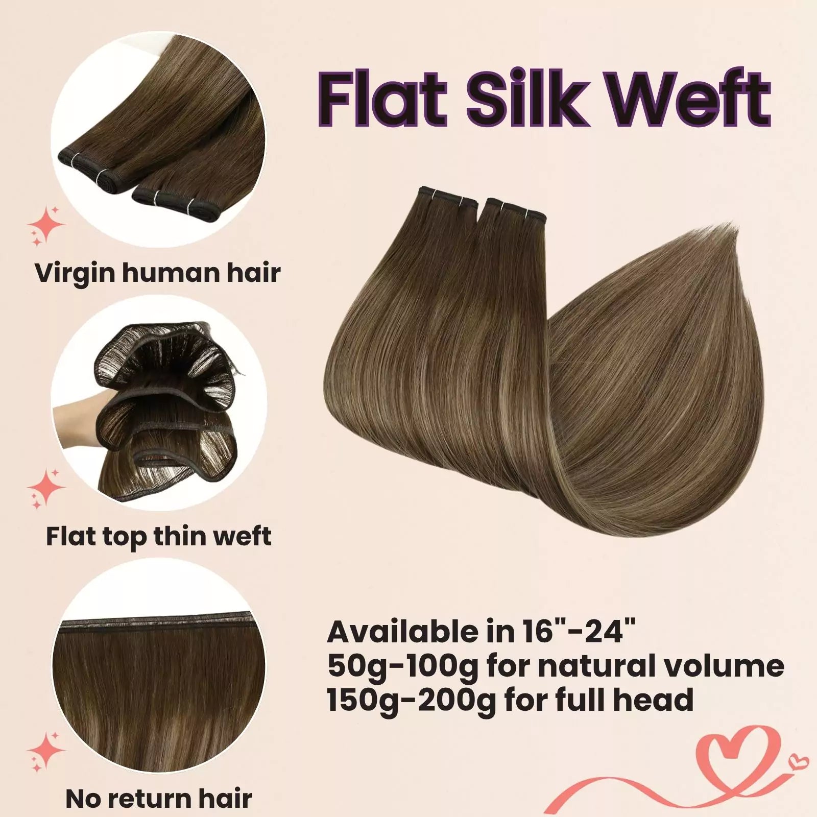 hair weft extensions flat weft extensions