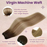 machine tied weft extensions weft extensions