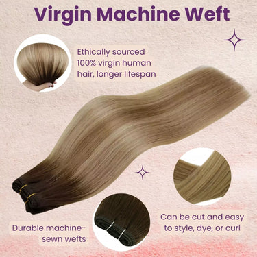 machine tied weft extensions weft extensions