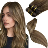 virgin hair sew in weft hair extensions