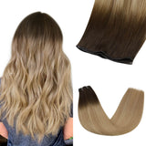 virgin genius weft balayage brown with blonde