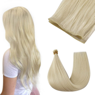 virgin genius weft human hair whitest blonde