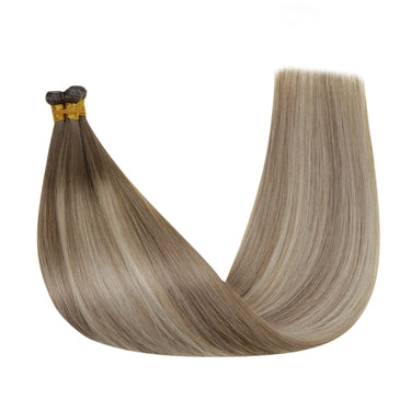 genius weft human hair extensions highlight blonde