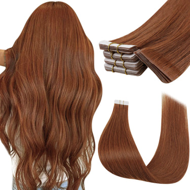 [Virgin Hair] Injection Tape In Hair Extensions Copper #33| LaaVoo