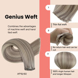 highlight blonde hair weft hair extensions human hair