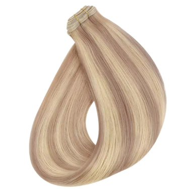 human hair weft bundles highlight blonde
