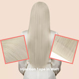 tape in weft hair extensions blonde hair