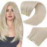 professional tape in hair extensions white blonde hair