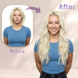 virgin tape in extensions white blonde hair