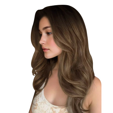 darkest balayage hair pu weft hair extensions