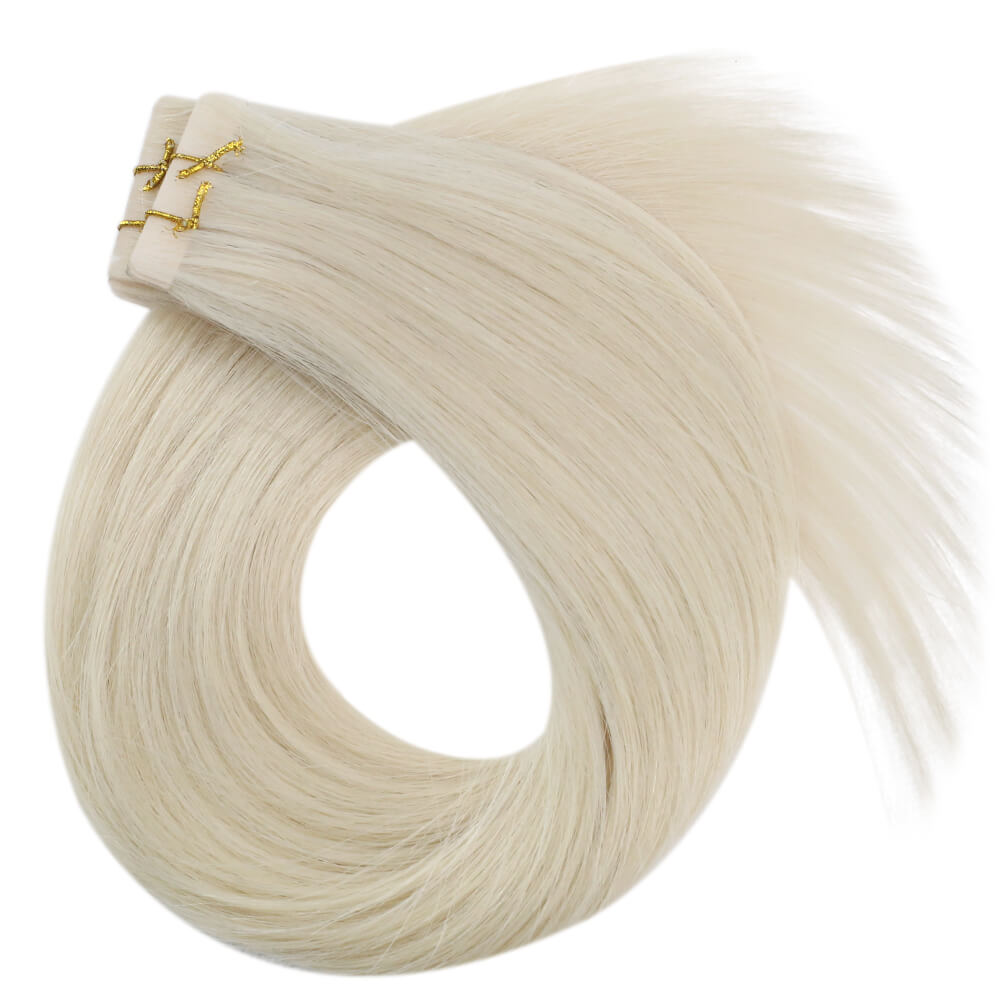 blonde injection tape in hair extensions