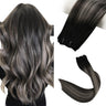 Human hair virgin machine weft extensions