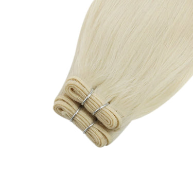 Silky Smooth Virgin Machine Weft Bundle Platinum Blonde