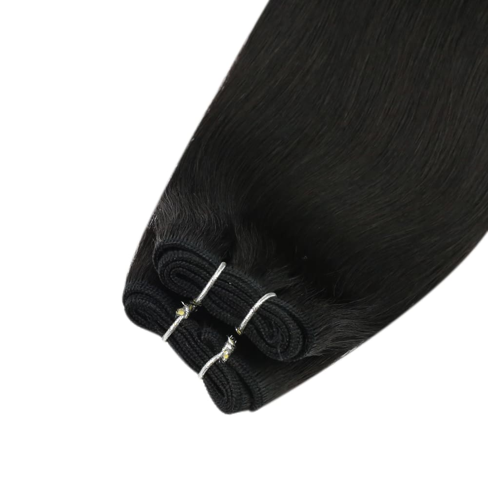 sewing weft hair extensions black