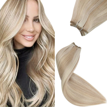 Long-lasting Virgin Machine Weft Hair Blonde