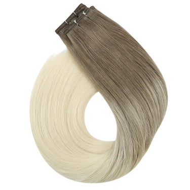 virgin full cuticle flat weft human hair