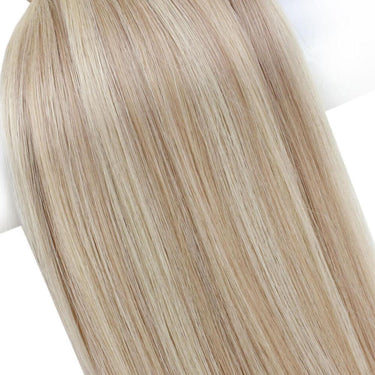 Virgin flat weft hair extensions blonde