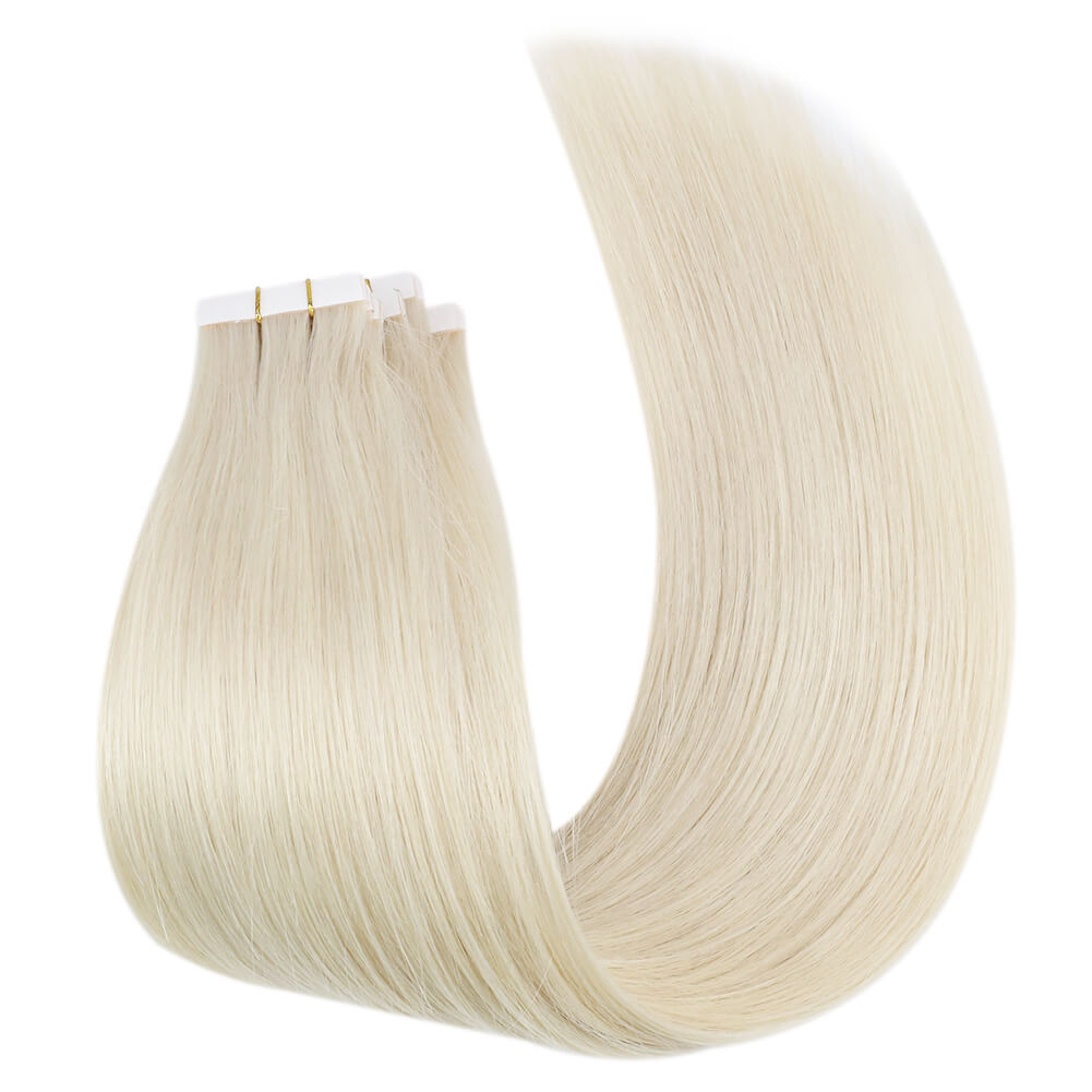 platinum blonde virgin hair tape ins