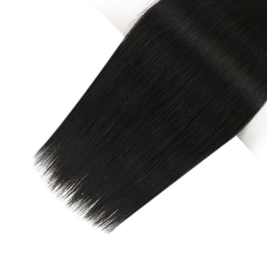 silk smooth machine made hair weft black