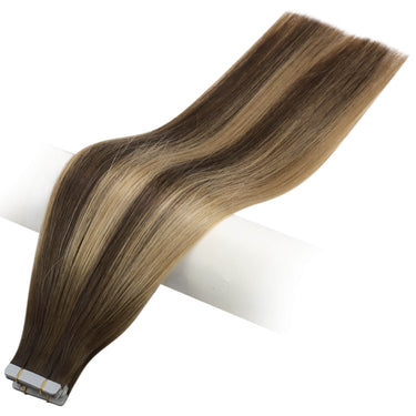 balayage color tape in hair extensions