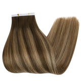 Virgin injection tape in hair extensions blonde