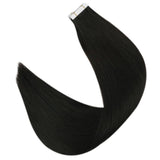 natural black hair tape in extensions