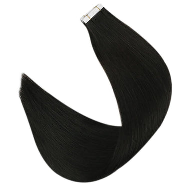 natural black hair tape in extensions