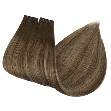 Virgin real human flat silk hair weft