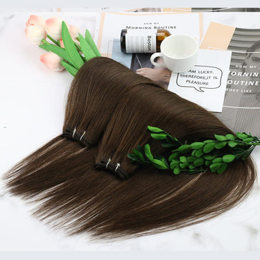 brown healthy machine human hair bundles