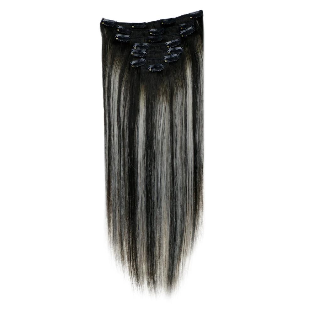 real hair clip in extensions straight