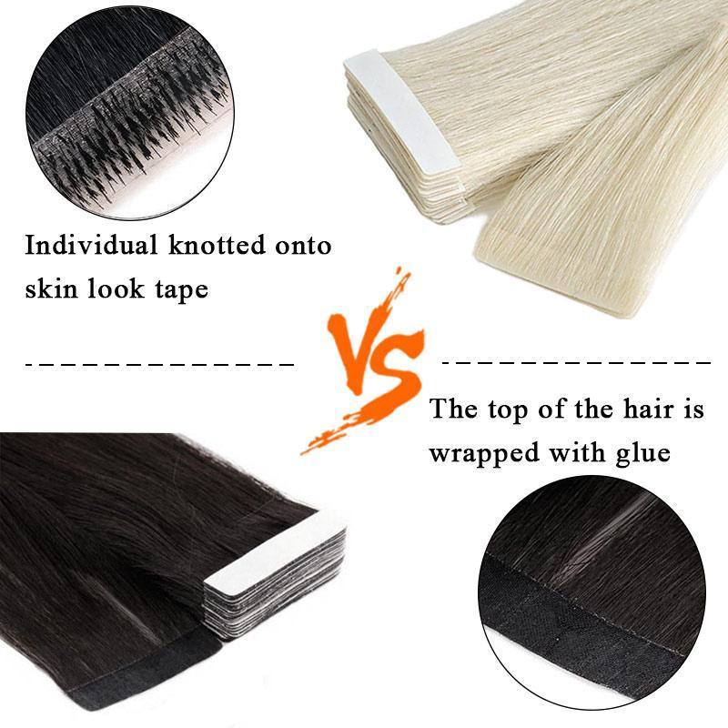 tape extensions glue in hair double side tape ins sandwich tape in hair easily apply easily install easily remove