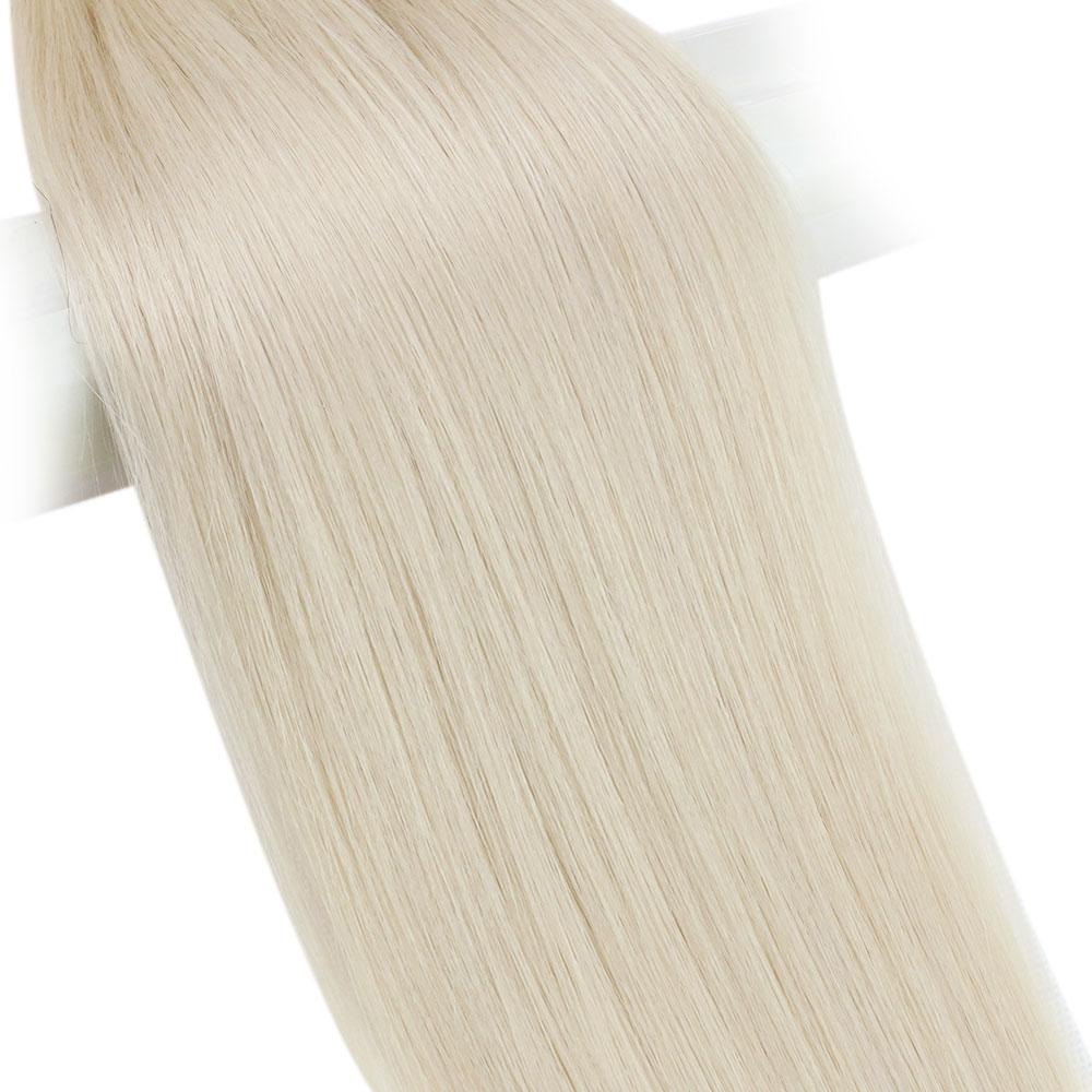 invisible virgin flat hair weft blonde