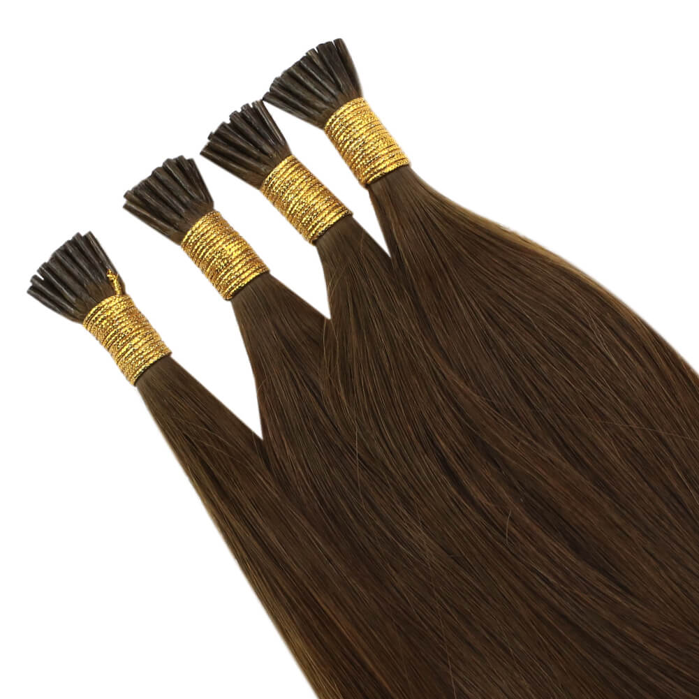 i tip fusion hair extensions brown