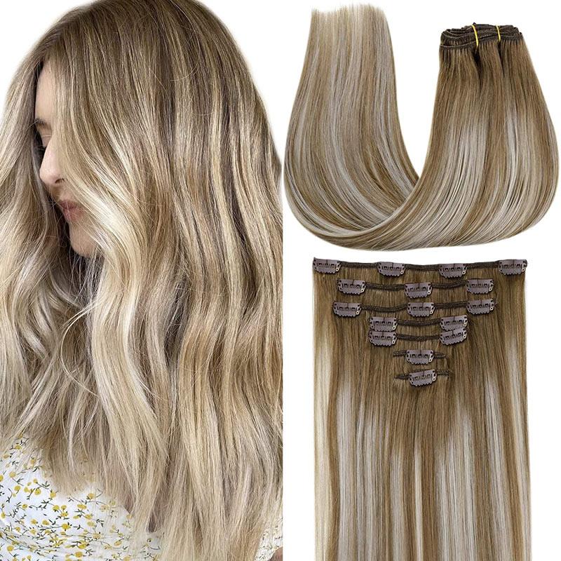 real hair clip in extensions professional
