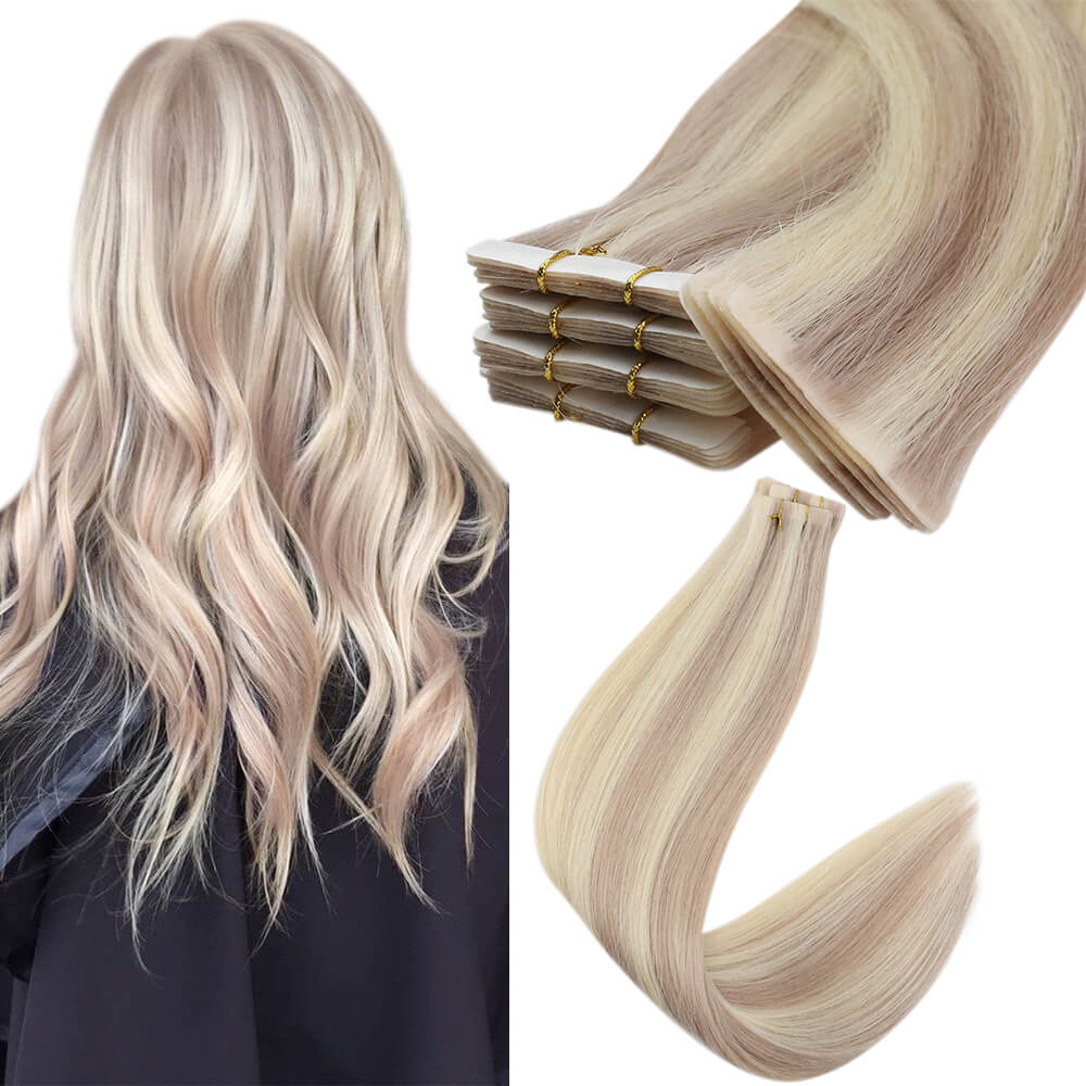 best quality virgin injection tape in blonde human hair