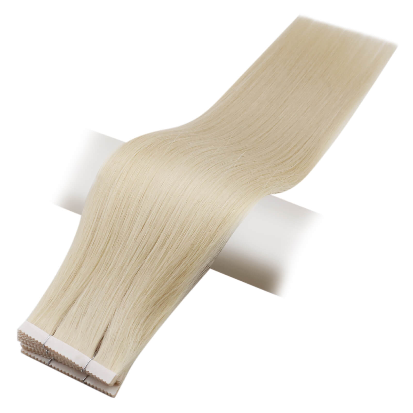 invisible injection tape in hair blonde straight