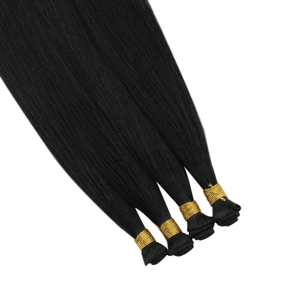 invisible weft hair extensions hand tied weft hair extensions straight