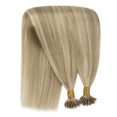 blonde nano ring real human hair extensions