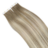 virgin tape in hair extensions balayage hair