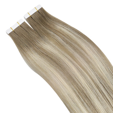virgin tape in hair extensions balayage hair