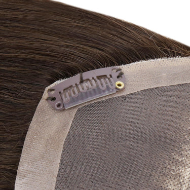 healthy human hair topper darkest brown