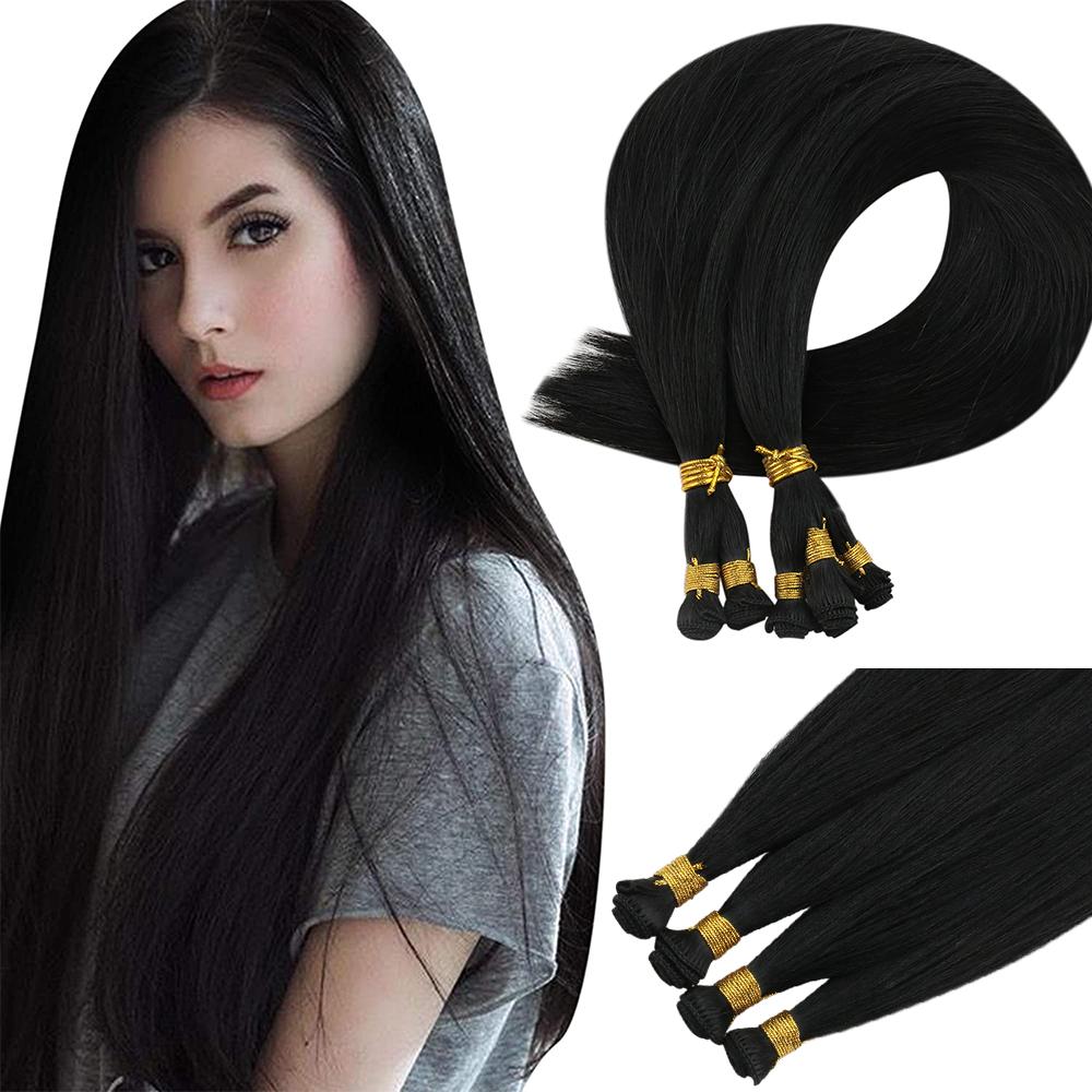 Trendy Hand Tied Weft Hair Extensions