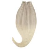human hair weft virgin flat weft extensions